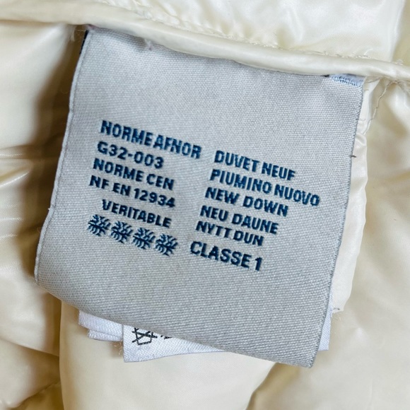 Moncler Armco Giubbotto Down Puffer Jacket / Vest Convertible Ivory Size 4 - Picture 11 of 13